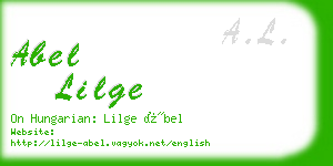 abel lilge business card